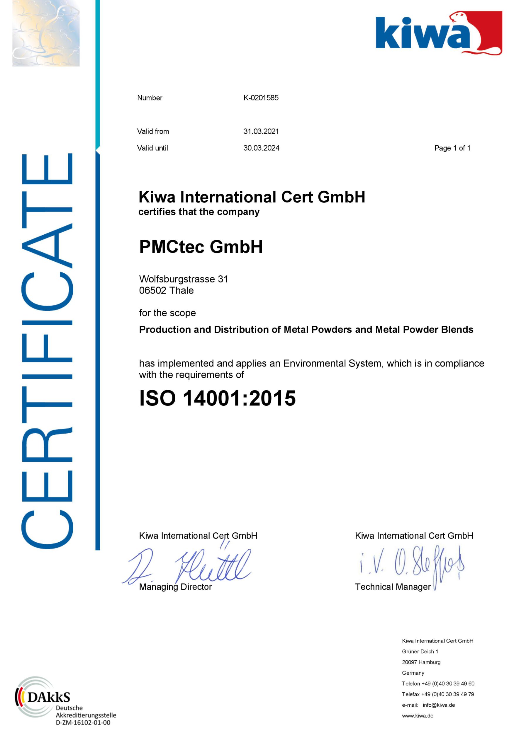 ISO14001 Englisch